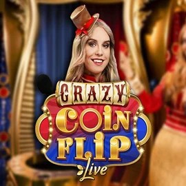 Official Live Casino logo: Crazy Coin Flip by Evolution at BetOnRed Casino
