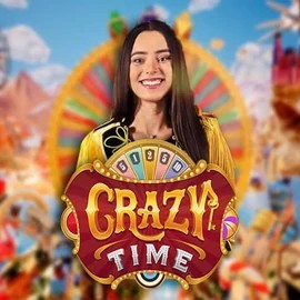 Crazy Time slot icon by Evolution, available at BetOnRed Casino